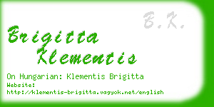 brigitta klementis business card